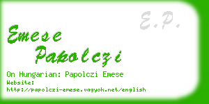 emese papolczi business card